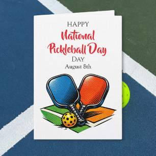 Tarjeta Feliz Día Nacional del Pickleball   8 de agosto