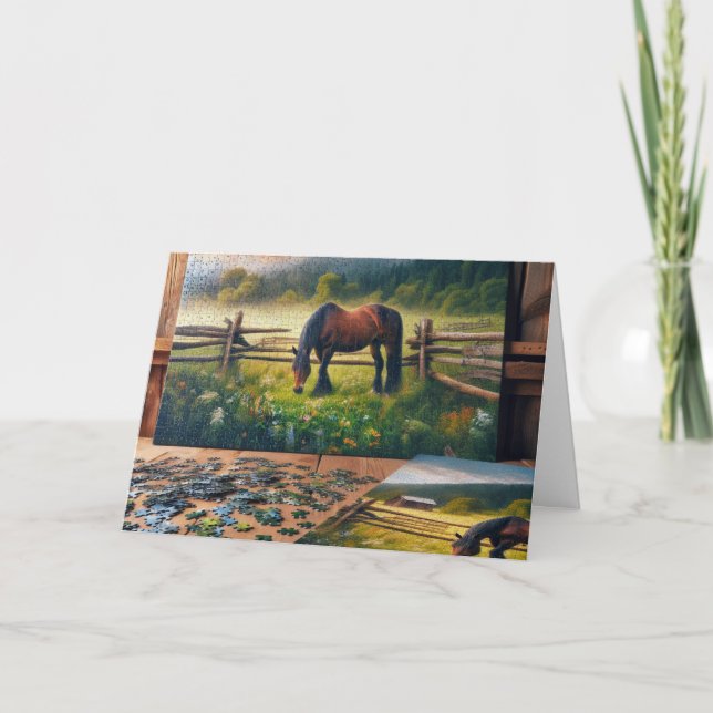 Tarjeta Feliz Día Nacional del Rompecabezas (Anverso)