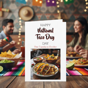 Tarjeta ¡Feliz Día Nacional del Taco! Primer martes de oct