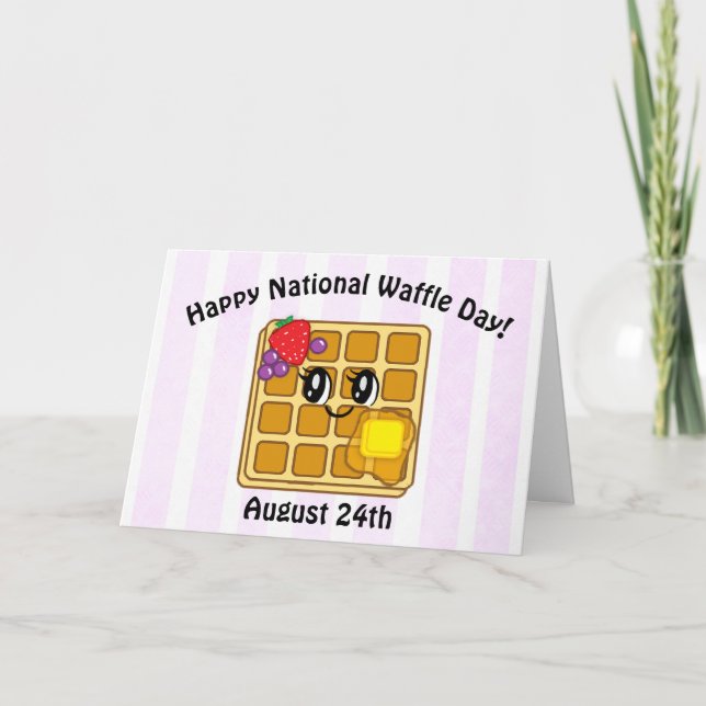 Tarjeta Feliz Día Nacional del Waffle, Días Festivos Diver (Anverso)