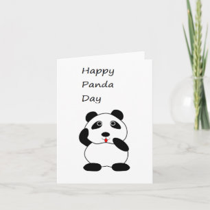 Tarjeta feliz día panda