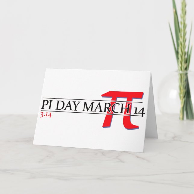 Tarjeta Feliz Día Pi 14 de Marzo (Anverso)