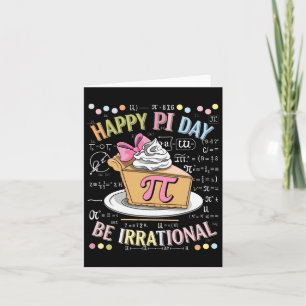 Tarjeta Feliz Día Pi Divertido entrenador de matemáticas p
