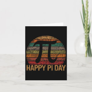 Tarjeta Feliz Día Pi Ecuaciones Matemáticas Regalo Sunset 