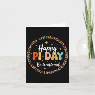 Tarjeta Feliz Día Pi Gracioso Math Lover Teacher 3.14 Pi N