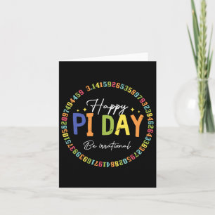 Tarjeta Feliz Día Pi Gracioso Math Lover Teacher 3.14 Pi N