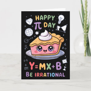 Tarjeta Feliz Día Pi Pizza Matemático Divertido Profesor H