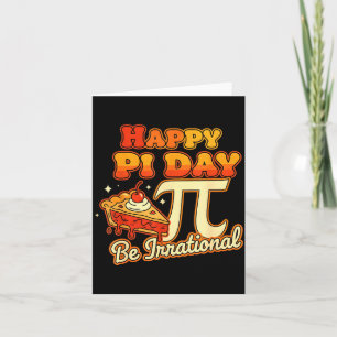 Tarjeta Feliz Día Pi Sé Irracional Número Pi Símbolo Tarta