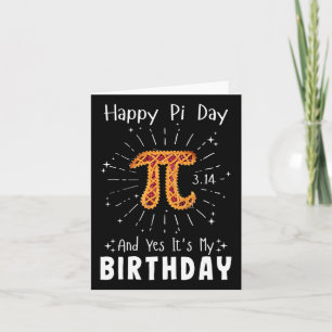 Tarjeta Feliz Día Pi Tee Math Geek Cumpleaños Guay Nerth M