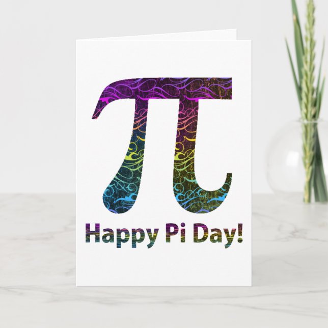 Tarjeta Feliz Día Pi Tees y regalos (Anverso)