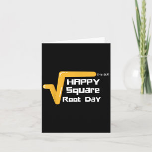 Tarjeta Feliz Día Raíz Cuadrado Hombres Mujeres Niños