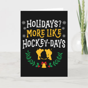 Tarjeta Feliz días de hockey Vacaciones de hockey Divertid