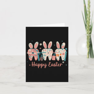 Tarjeta Feliz Dientes de Pascua Dientes Conejo Orejas Dent