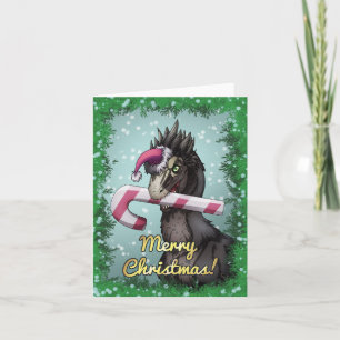 Tarjeta Feliz Dinosaurio de Navidad