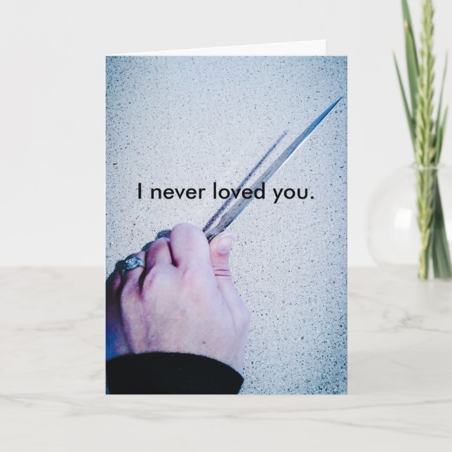 Tarjeta feliz divertida del aniversario torcida (Anverso)