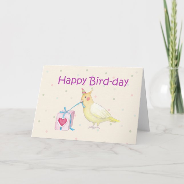 Tarjeta feliz divertida del día del pájaro de la (Anverso)