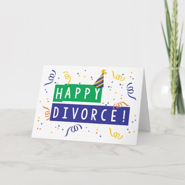 Tarjeta Feliz divorcio (Anverso)