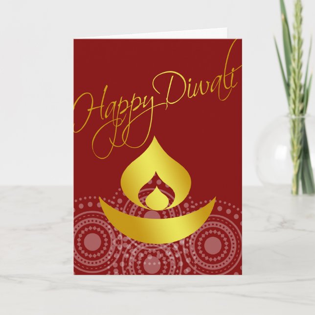 Tarjeta Feliz Diwali (Anverso)