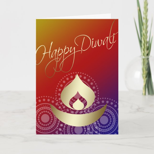 Tarjeta Feliz Diwali (Anverso)