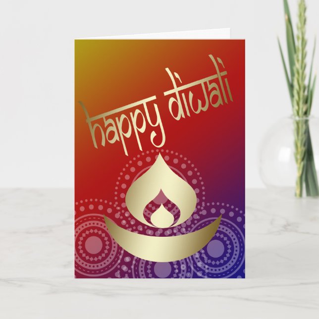 Tarjeta Feliz Diwali (Anverso)