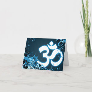 Tarjeta feliz diwali : resplandor de om hi-fi