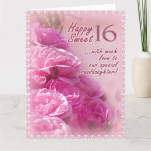 Tarjeta Feliz dulce 16 8.5X11 cumpleaños