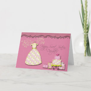 Tarjeta Feliz dulce dieciséis hijas