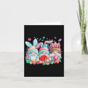 Tarjeta Feliz Eggys de Pascua Bunny Gnomes Bowling Lover E