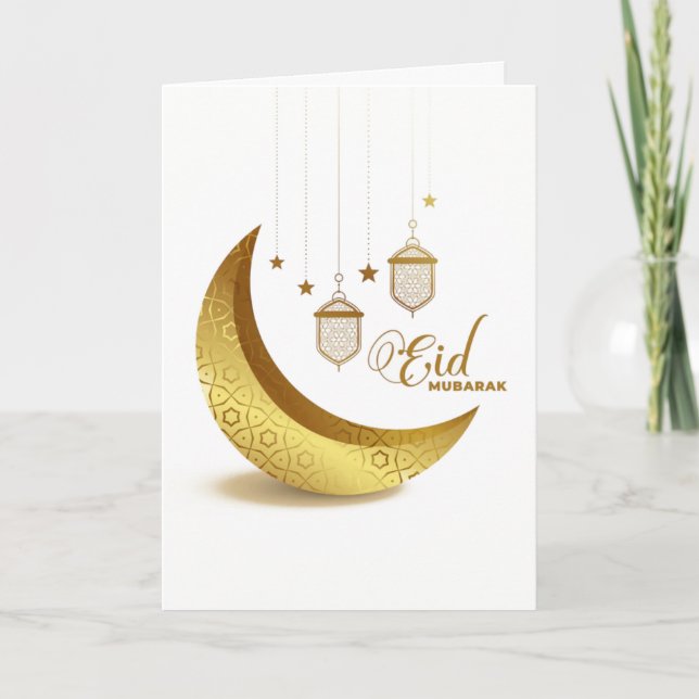 Tarjeta Feliz Eid Mubarak (Anverso)