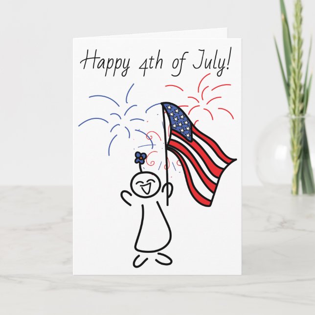Tarjeta ¡Feliz el 4 de julio! (Anverso)