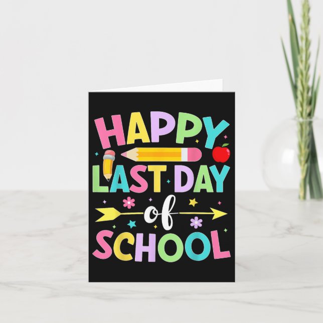 Tarjeta Feliz El Último Día De La Escuela De Profesores G (Anverso)