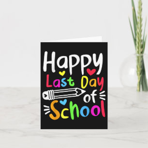 Tarjeta Feliz El Último Día De La Escuela Estudiantes Muje
