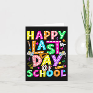 Tarjeta Feliz El Último Día De La Escuela Groovy Teacher S