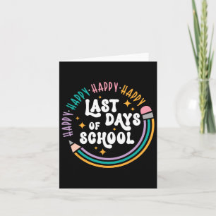 Tarjeta Feliz El Último Día De Los Profesores Escolares, N