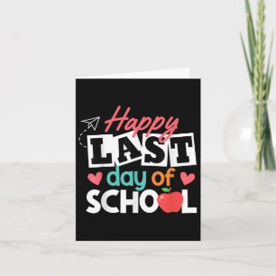 Tarjeta Feliz El Último Día Del Maestro Escolar Niños De F