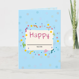 Tarjeta Feliz (En blanco)