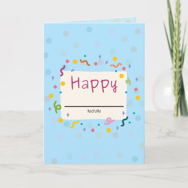 Tarjeta Feliz (En blanco) (Anverso)