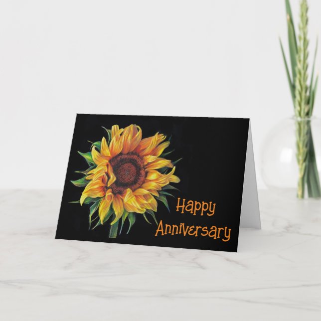 TARJETA FELIZ **ESTILO ANIVERSARIO* DE FLORES (Anverso)