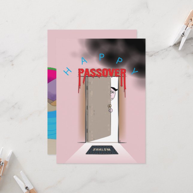 Tarjeta Feliz éxodo de la Pascua Personalizado Saludo (Anverso/Reverso In Situ)