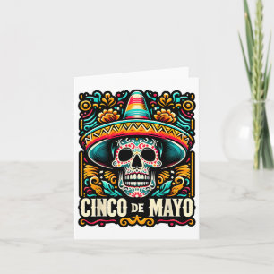 Tarjeta Feliz faldón de cinco de mayo en México