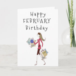 TARJETA FELIZ ***FEBRERO** CUMPLEAÑOS PARA **HHER** TARJET