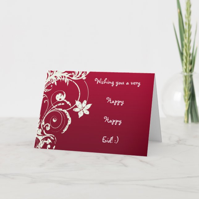 Tarjeta feliz feliz de Eid (Anverso)