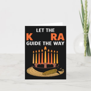Tarjeta Feliz feriado africano por las velas de Kwanzaa