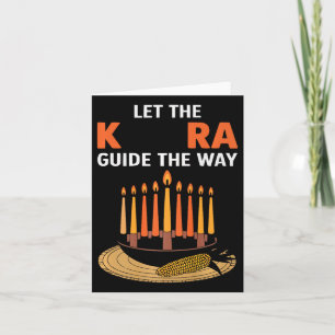 Tarjeta Feliz feriado africano por las velas de Kwanzaa