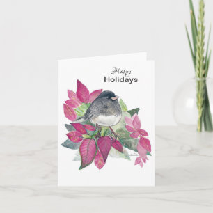 Tarjeta Feliz feriado Dark Oyed Junco Holiday Card