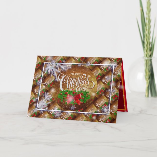 Tarjeta Feliz feriado de Navidades mejor regalo popular (Anverso)