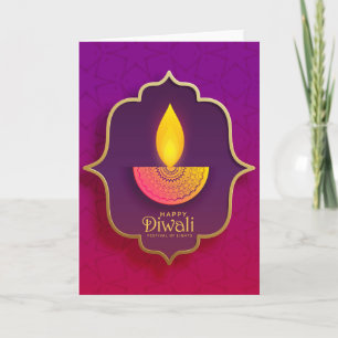 Tarjeta Feliz Festival Indio de Luces Diwali Deepawali