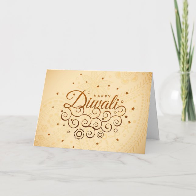 Tarjeta Feliz Festival Indio de Luces Diwali Deepawali (Anverso)