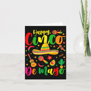 Tarjeta Feliz fiesta cinco de mayo mexicana 5 de mayo