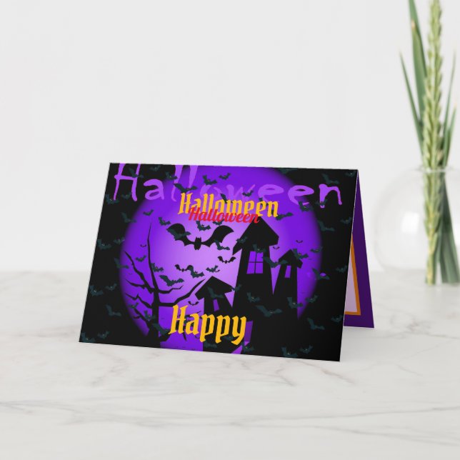 Tarjeta Feliz Fiesta de Halloween (Anverso)